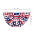 thumbnail image 3 of Nkmbld Patriotic Pleated Fan Flag, 4th of July Half Fan Bunting Flag with Canvas Header And Eyelets, Red White Blue Flag Banner for Outdoor Decoration, 3 of 8