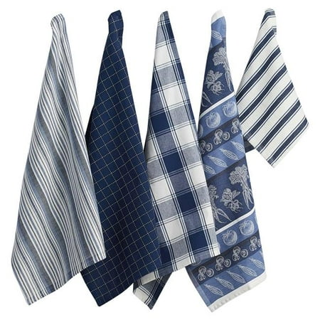 

Marine Blue Kitchen Dishtowel - Set of 5