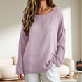thumbnail image 2 of Sweaters for Women Oversized Crewneck Long Sleeve Chunky Knit Pullover Sweaters Tops Trendy Fall Outfits, 2 of 7