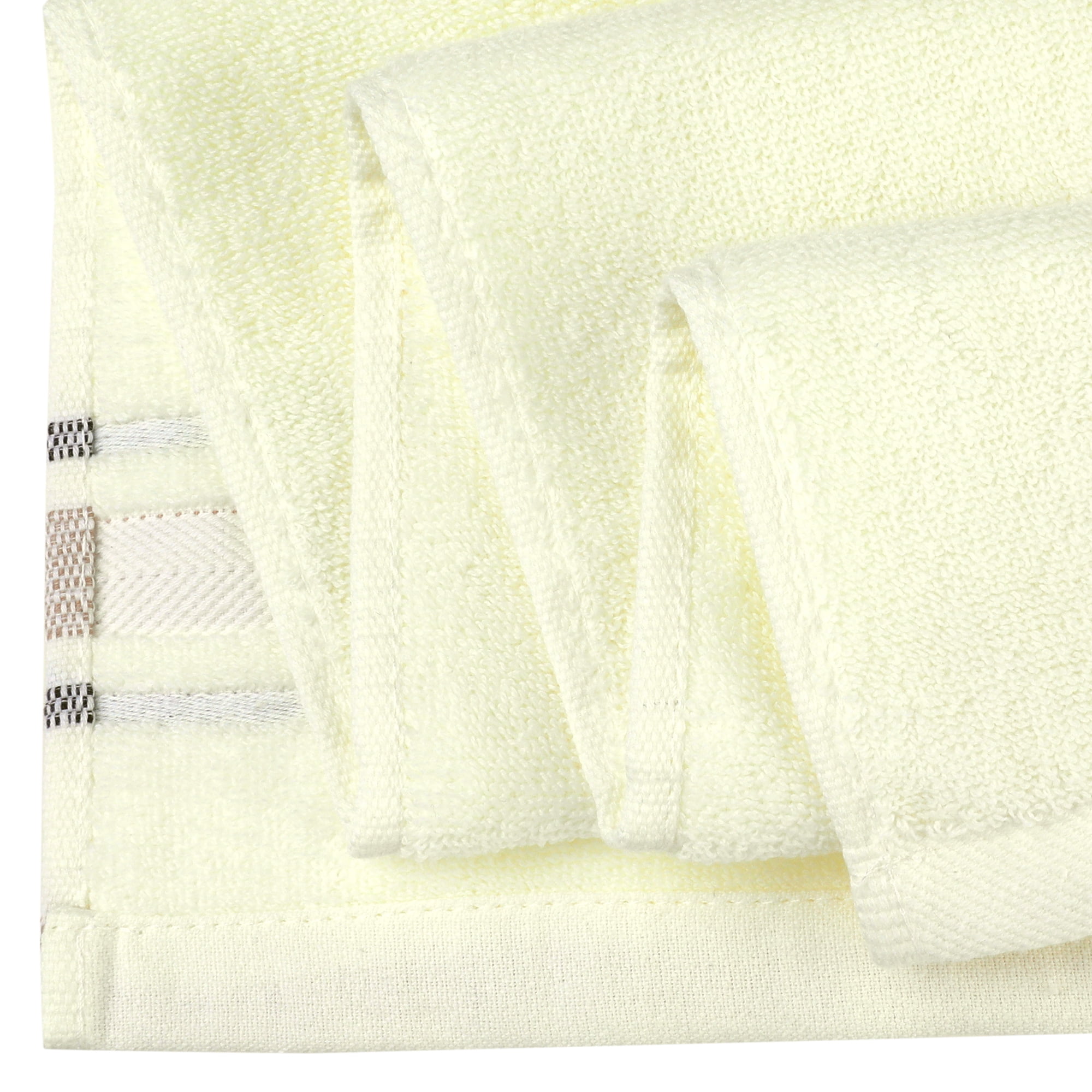 REGALWOVEN 100% Cotton Hand Towels 14" x 30", Lightweight, Soft, Absorbent Washcloths Set for Home Bathroom Hotel Beige 4pk