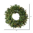 thumbnail image 4 of 30" Pre-Lit Battery Operated Mixed Pine Cashmere Christmas Wreath - Clear Lights, 4 of 9