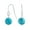 Aqua-Turquoise, variant on Womens Simple Gemstone 8MM Bead Drop Ball Earrings Sterling Silver Birthstones Colors