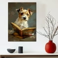 thumbnail image 5 of Russell Terrier Decor Poster Unframe, Russell Terrier Dog Canvas Wall Art, Dog Reading Book Canvas Print Painting Poster Wall Decor Dog Lovers Gifts, 5 of 6