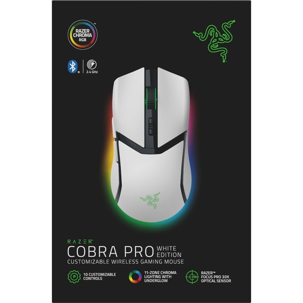 Razer Cobra Pro Optical Bluetooth Wireless Gaming Mouse, White