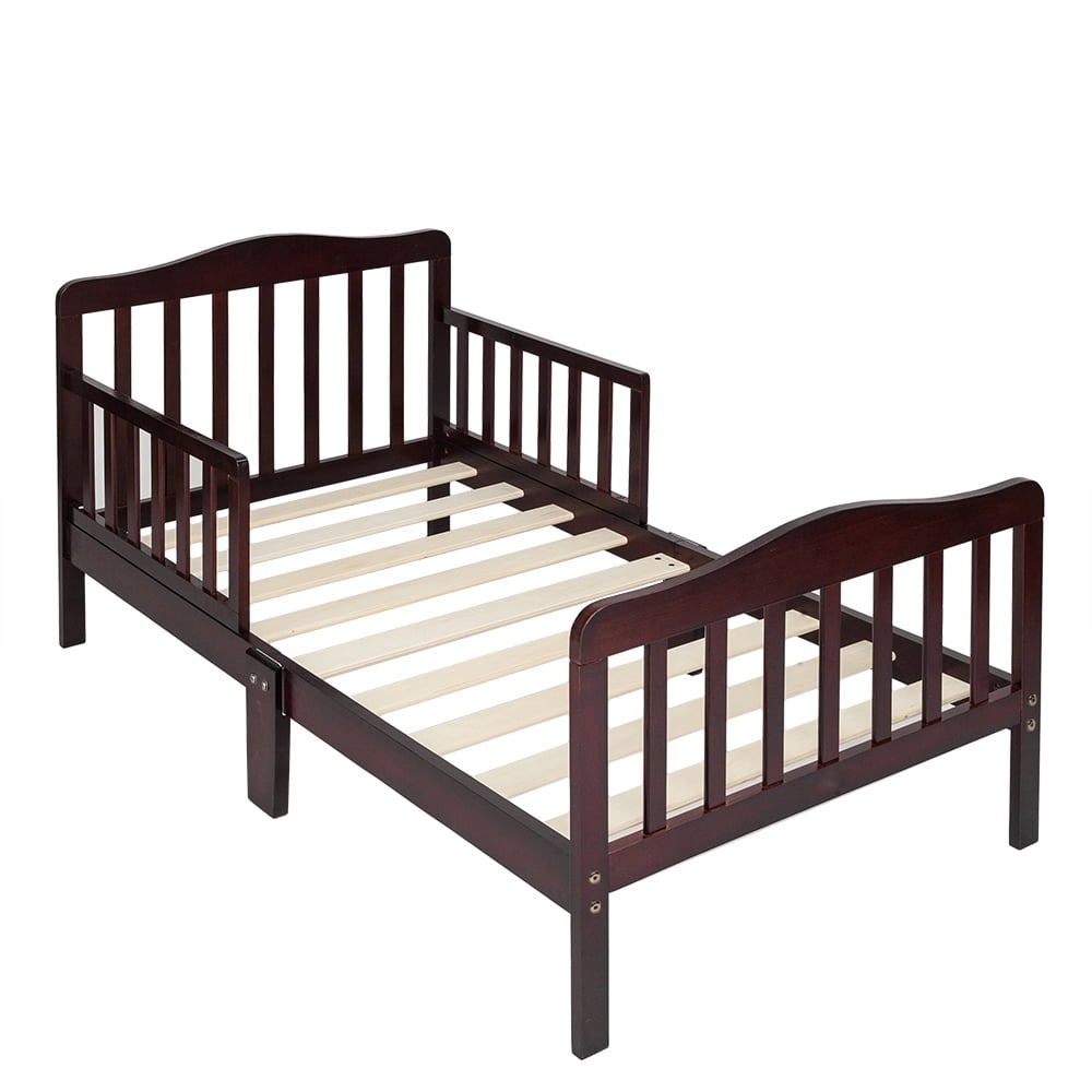 Classic Design Toddler Bed Sturdy Wooden Frame for Extra Safety