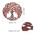thumbnail image 2 of Uxcell Metal Tree Wall Decor, Tree of Life Wall Sculpture Ornament Hanging Wall Decoration, Red Brown, 2 of 6