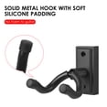 thumbnail image 2 of Multi-Color Instrument Wall Mount Hanger for Guitar, Ukulele & Mandolin - ABS, Metal & Silicone Construction, Lightweight 98g Design, Includes Complete Mounting Set (Black/Green/Pink/White/Wood Grain, 2 of 6