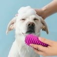 thumbnail image 6 of CxhicLuv Pet Rubber Shampoo Brush for Dogs and Cats, Silicone Massaging Brush for Small & Large Pets, Ergonomic Dog Bath Brush, Gentle Shampooing & Shedding Brush for Pet Grooming, Black/Green/Red, 6 of 6