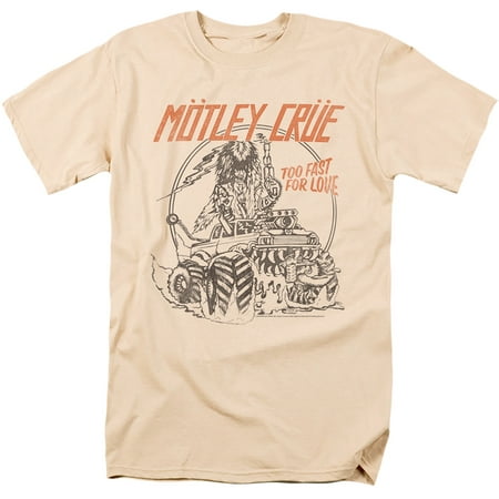 Motley Crue Too Fast For Love Adult 18/1 T-Shirt Cream