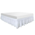 thumbnail image 7 of PiccoCasa 1Pcs Polyester Brushed Bed Skirt Elastic Dust Ruffles 16 Inch Drop Full White, 7 of 7
