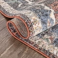 thumbnail image 3 of Well Woven Miro Lyon Vintage Medallion Red Rust Blue Distressed 2'3" x 7'3" Runner Area Rug, 3 of 8