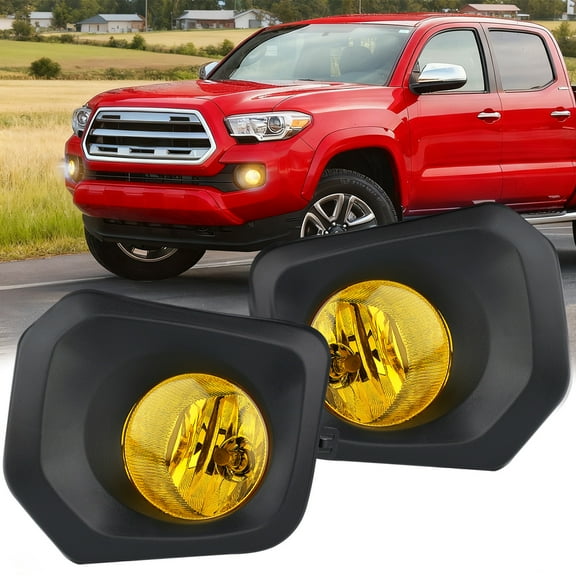 Nilight Fog Lights Assembly Compatible with 2016 2017 2018 2019 2020 2021 2022 2023 Toyota Tacoma SR SR5 Model Only Fog Light Replacement Yellow Lens Driver and Passenger Side