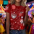thumbnail image 2 of MAIHAN Women's Polo Shirts Soft Basic Tees Graphic Shirts Short Sleeve Spring Summer Tops Crew Neck T Shirts for Women, 2 of 4