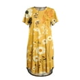 thumbnail image 4 of MEICHEN Summer Sleepshirts for Women Short Sleeve Printed Dress Casual Crewneck Dress Beach & Vacation Loose Fit Nightwear Womens Home Essentials Fashion Clothing, 4 of 4