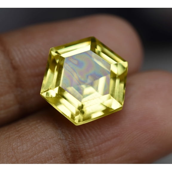 Fancy Cut Yellow Sapphire 9.63 Carat Natural CERTIFIED Ring Size Loose Gemstone