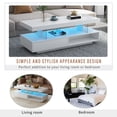 thumbnail image 6 of NEW 51.2 inch Coffee Table with Storage, Modern Center Table with 2 Drawers and Display Shelves, Accent Furniture with LED Lights for Living Room,White, 6 of 10