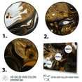 thumbnail image 3 of Designart "Gold Black Marbled Dreamscape III" Modern Geometric Wall Art For Kitchen, 3 of 5