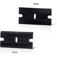 thumbnail image 3 of Plastic Razor Blades 100 PCS Double Edged Plastic Blade for Safety Glass Scraper and Plastic Razor Scraper Tool for Remove Decals Stickers Adhesive Label Glue and Glass Clean-Black, 3 of 5