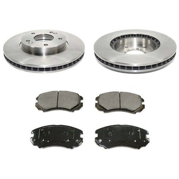 Front Brake Pad and Rotor Kit - Compatible with 2010 Hyundai Sonata 2.4L 4-Cylinder