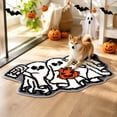 thumbnail image 2 of HWRETIE Halloween Pet Mat Thick Faux Wool Floor Mat for Entryway Door Indoor Decorative Rug Soft Absorbent Seasonal Home Decor for Halloween Parties, 2 of 8