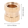 thumbnail image 2 of MLINS 20pcs Threaded Insert For Plastic Injection Molding 8x8mm Nut Insert Embedment Nut, 2 of 8