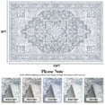 thumbnail image 4 of CozyDesg 8'x10' Area Rugs for Living Room,Washable Persian Vintage Design Large Area Rugs,Low Pile Plush Rugs Carpet for Bedroom Dining Room,Gray, 4 of 5