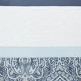 thumbnail image 5 of 510 Design Shower Curtain, Embroidered Bathroom Curtain with 12 Button Holes, Blue/White, 72” x 72", 5 of 5