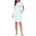 thumbnail image 2 of Unique Bargains Women's Pajama Dress Sleepwear with Pockets Nightshirt Lounge Nightgown, 2 of 5