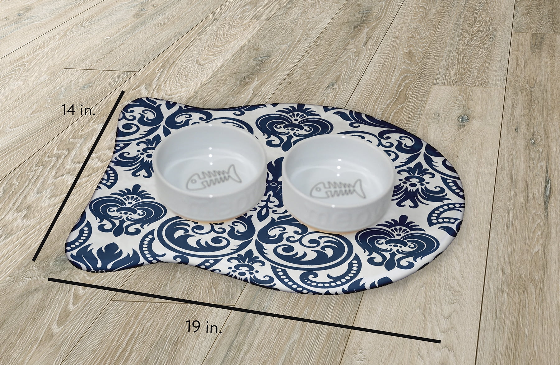 Simply Daisy Alexys Fish Shape Pet Feeding Mat for Cats