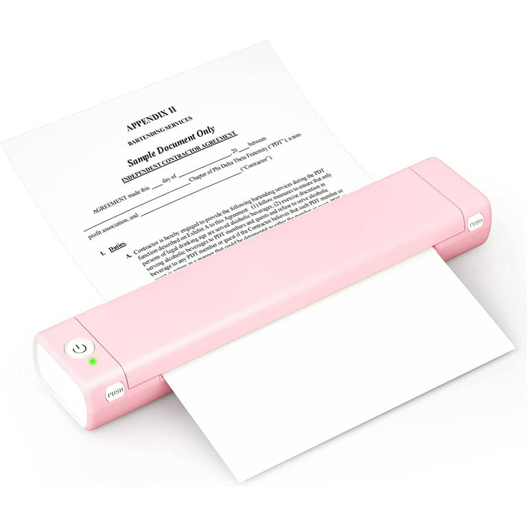 Phomemo Portable Printers Wireless for Travel M08F Pink Bluetooth Wireless Printer, Inkless Thermal Printer for Phone, 8.5" X 11" US Letter Size Mobile Compact Printer for Laptop - Walmart.com