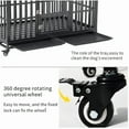 thumbnail image 5 of 52" Heavy Duty Dog Crate Large Dog cage Strong Metal Dog Kennels and Crates for Large Dogs with 4 Lockable Wheels, 5 of 21