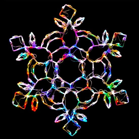 Dynamic RGB Snowflake Hexagonal 30"
