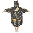 thumbnail image 2 of FORMRS Wearable Blanket Hoodie with Sleeves for Kids Cozy Flannel Sweatshirt, Halloween Dancing, 2 of 7