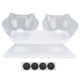 thumbnail image 2 of Platos para perros cuenco de plástico doble para alimentación de mascotas estante inclinado de 15 comedero para gatos soporte para platos comida para mascotas platos de ANGGREK Otros, 2 of 8