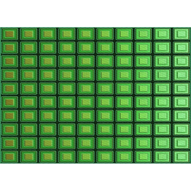 Ahgly Tapis Rectangulaire Lavable en Machine Intérieur Vert Émeraude Profond, 2 Pieds x 5 Pieds