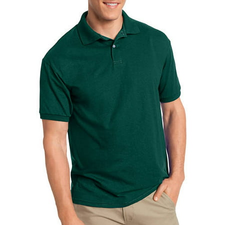 Hanes - Hanes Men's Ecosmart Jersey Polo Shirt - Walmart.com