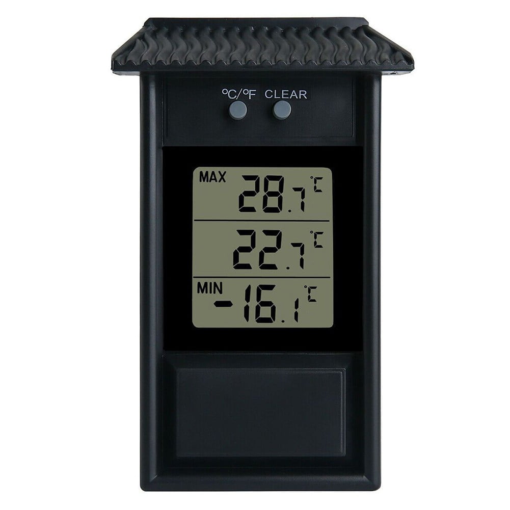 Max Min Digital Thermometer Display Garden Greenhouse Indoor Wall