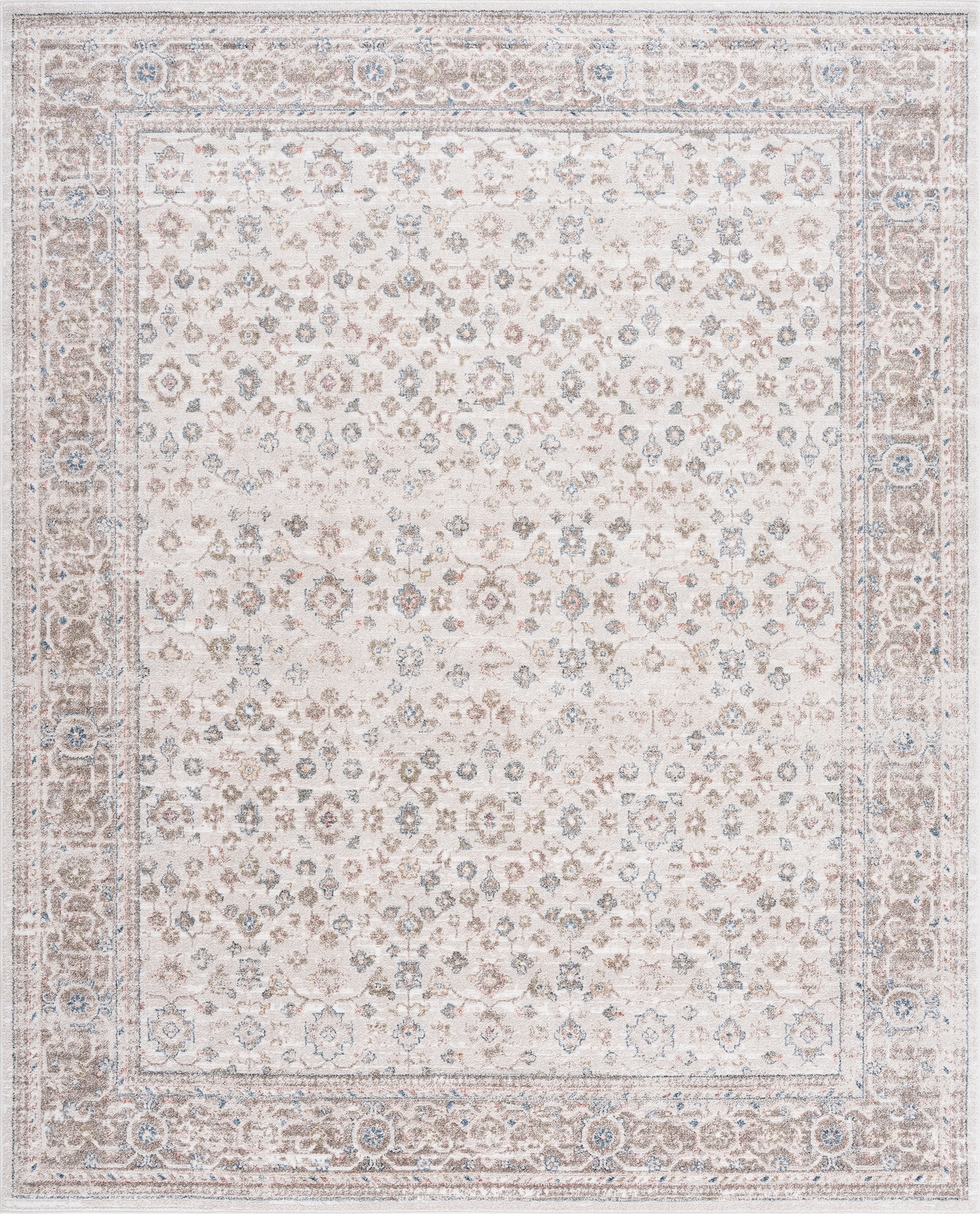 Bliss Rugs Magic Traditional 5' x 7' Blue and Cream Indoor Area Rug