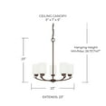 thumbnail image 3 of Capital Lighting 415251-338 Dixon 5 Light 23" Wide Chandelier - Bronze, 3 of 7