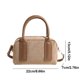 thumbnail image 3 of Bolso Hombro Gamuza para Mujer Con Correa Ajustable Boston Bag Satchel El (Caqui), 3 of 3