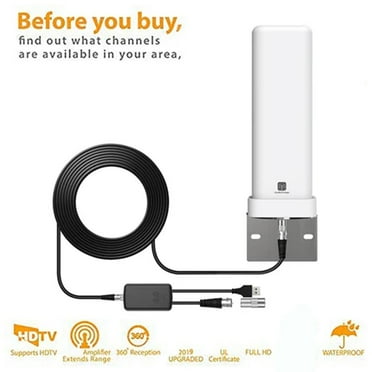 DLHP Indoor Digital TV Antenna Aerial 1080P 4K Signal Amplified 35dBi Outdoor Free