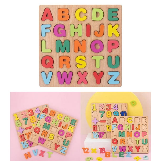 TISHITA Colorful Wood ABC Alphabet Puzzle Board Early Learning