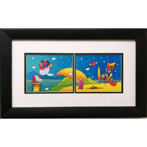 Peter Max "Love Panorama" Newly CUSTOM FRAMED Print Generic