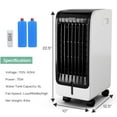 thumbnail image 2 of Gymax Portable Evaporative Air Cooler Fan & Humidifier w/ Remote Control Wheels, 2 of 8
