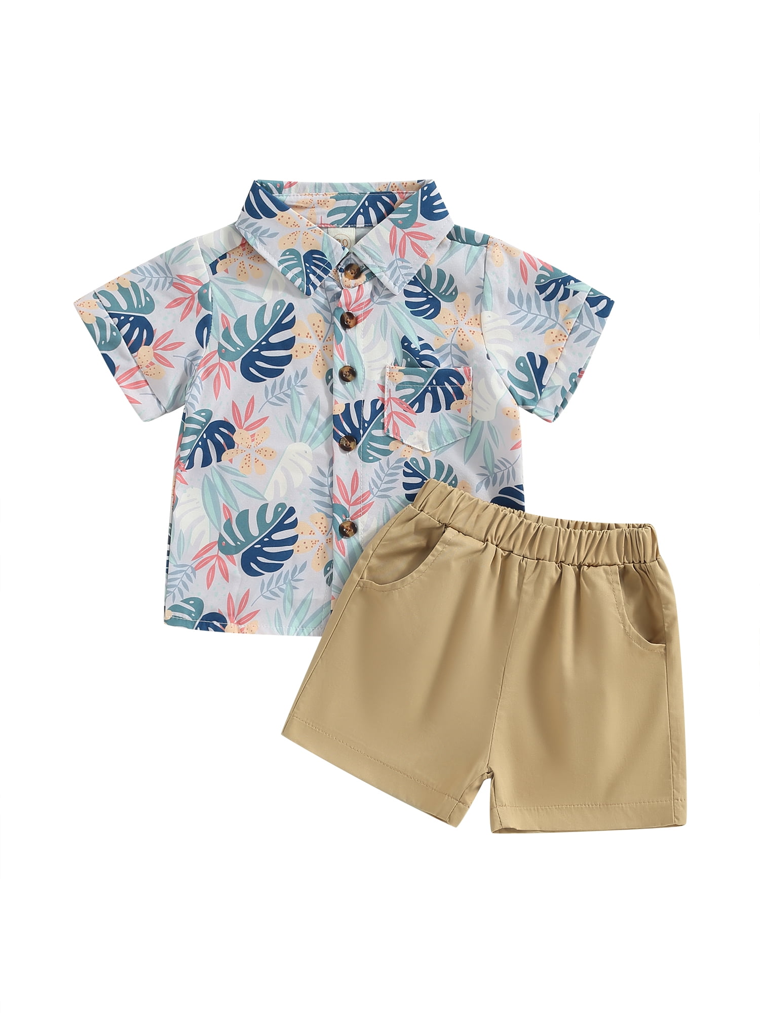 jaweiwi 2Pcs Toddler Kids Boys Beach Outfits, 6M 12M 18M 24M 2T 3T 4T