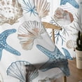 thumbnail image 5 of Blue Beige Coastal Sheer Curtains 84 Inches Long 2 Panels Set, Window Sheer Curtains for Living Room/Bedroom, Summer Beach Nautical Starfish Shell Light Filtering Rod Pocket Curtain 52'' x 84'' x 2, 5 of 7