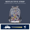 thumbnail image 5 of FORMRS Unisex School Backpack 17" Student Travel Bag with Laptop Compartment, White Abstract Triangles, 5 of 7