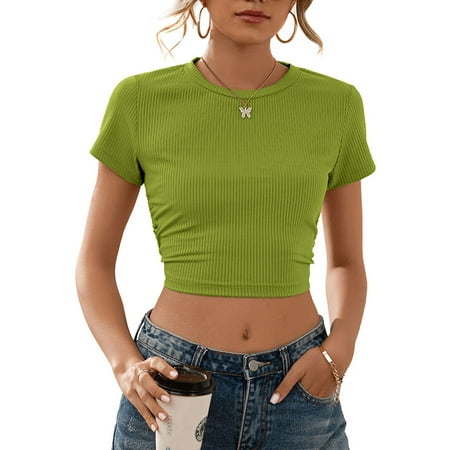 

Aayomet Halter Tops For Women Women s Camisole with Shelf Bra Spaghetti Straps Cami Tanks Green XL