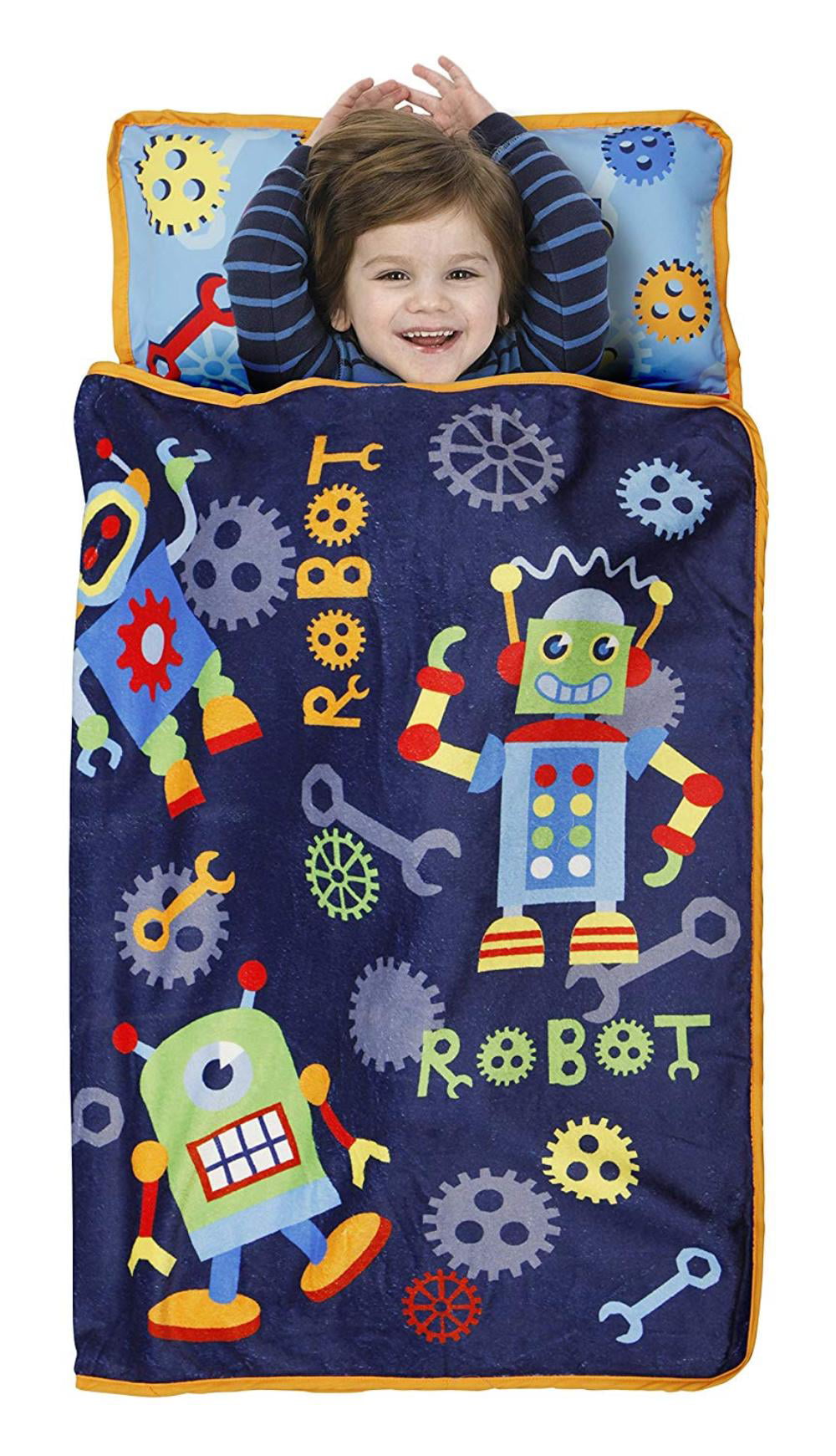 Includes Pillow & Fleece Blanket Great for Boys and Girls Toddler Nap Mat 