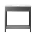 thumbnail image 5 of Sink Vanity Cabinet, Gray White, Wood, Hotel Bedroom Bathroom, Modern Contemporary HB34058, 5 of 9